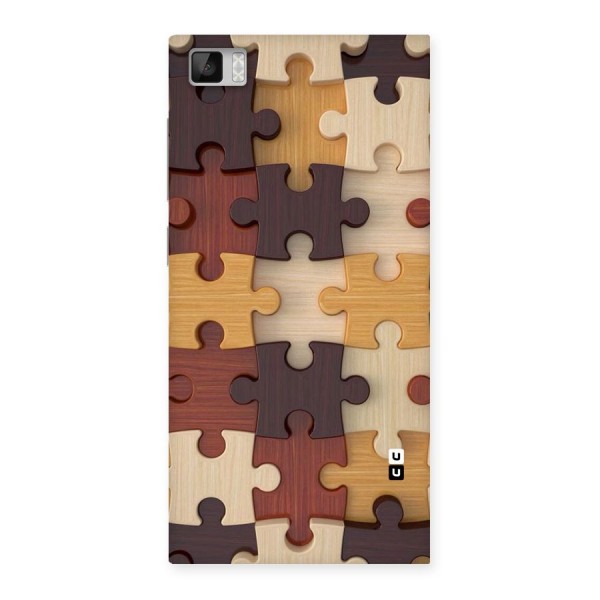Wooden Puzzle (Printed) Back Case for Xiaomi Mi3