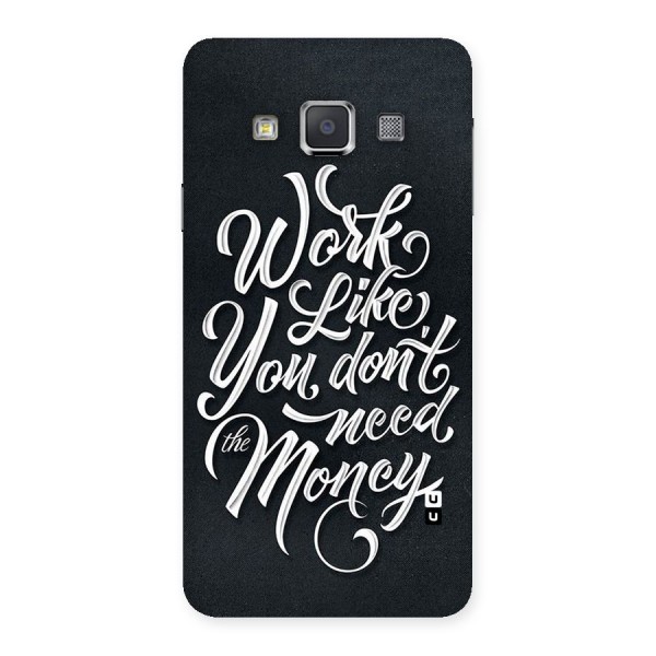 Work Like King Back Case for Galaxy A3