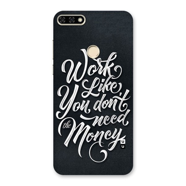 Work Like King Back Case for Honor 7A