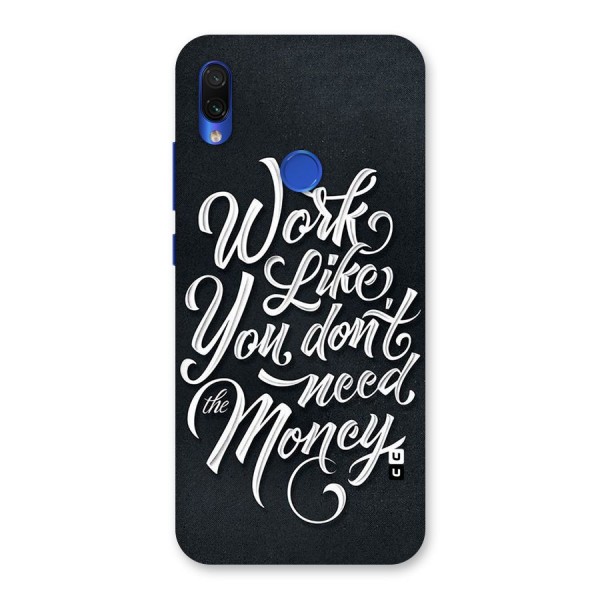Work Like King Back Case for Redmi Note 7S