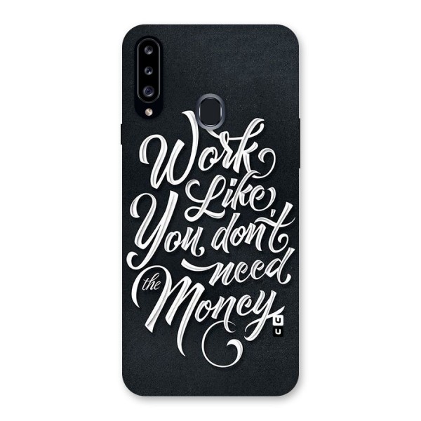 Work Like King Back Case for Samsung Galaxy A20s