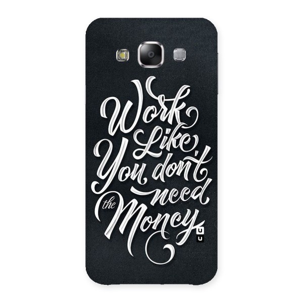 Work Like King Back Case for Samsung Galaxy E5
