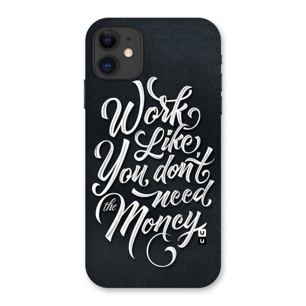 Work Like King Back Case for iPhone 11