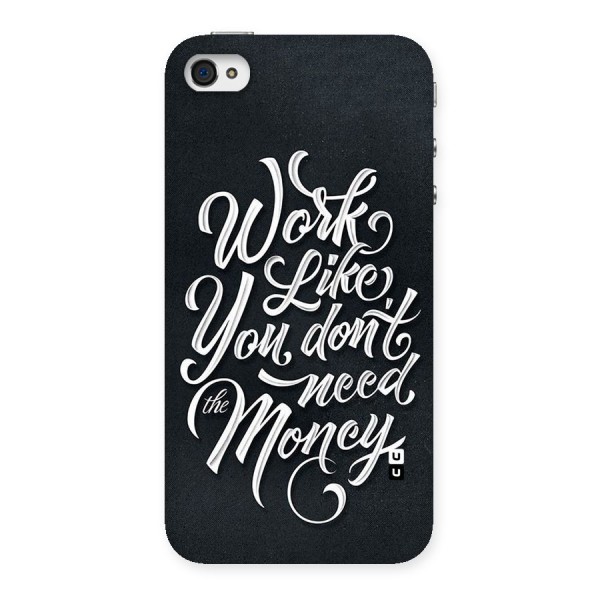 Work Like King Back Case for iPhone 4 4s