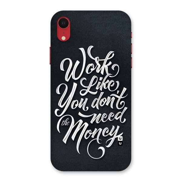 Work Like King Back Case for iPhone XR