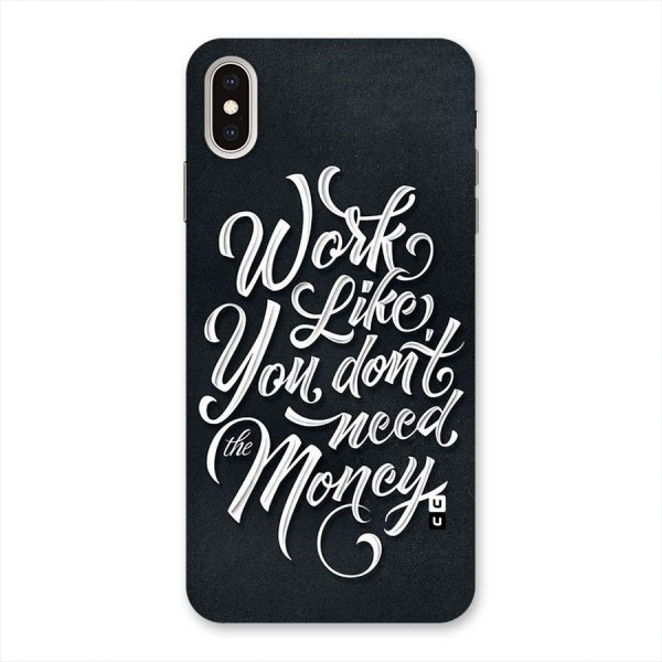 Work Like King Back Case for iPhone XS Max