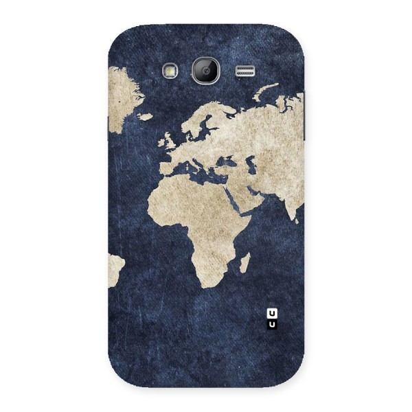 World Map Blue Gold Back Case for Galaxy Grand Neo
