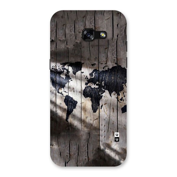 World Map Wood Design Back Case for Galaxy A5 2017
