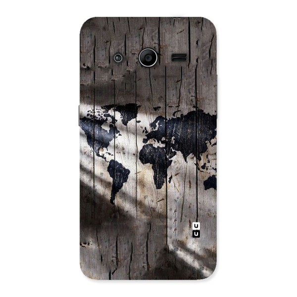 World Map Wood Design Back Case for Galaxy Core 2