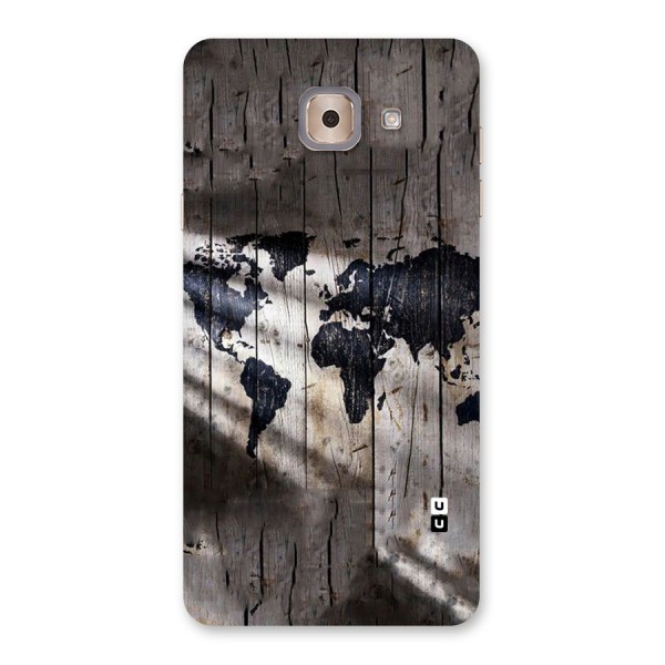 World Map Wood Design Back Case for Galaxy J7 Max
