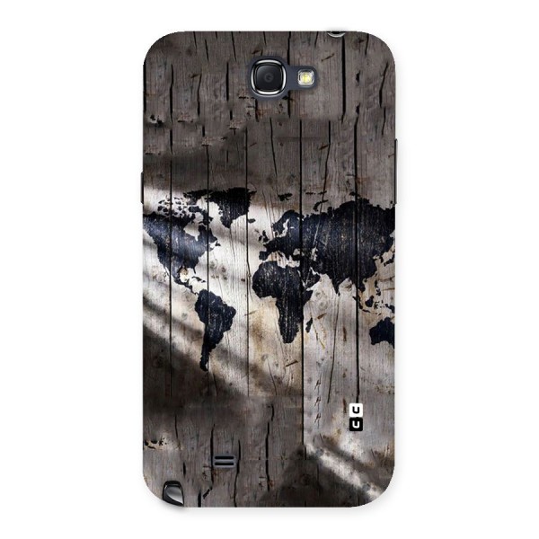 World Map Wood Design Back Case for Galaxy Note 2