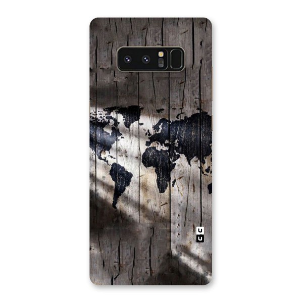 World Map Wood Design Back Case for Galaxy Note 8