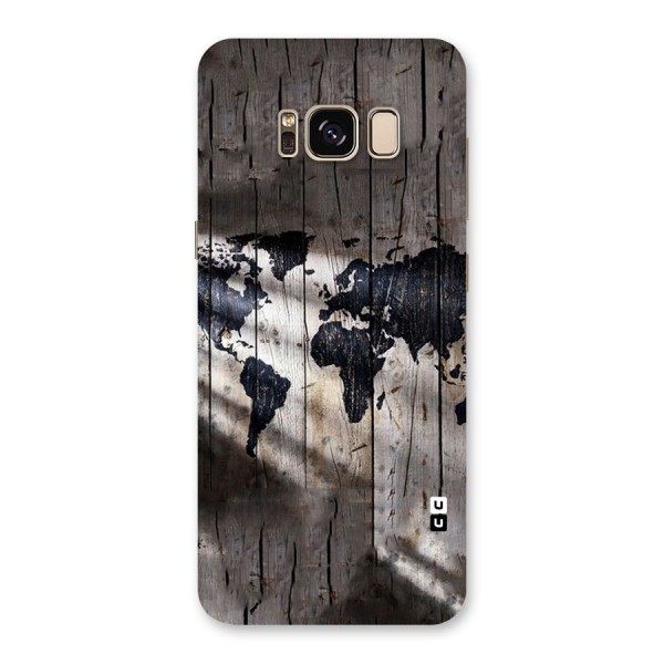 World Map Wood Design Back Case for Galaxy S8
