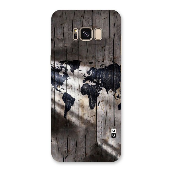 World Map Wood Design Back Case for Galaxy S8 Plus