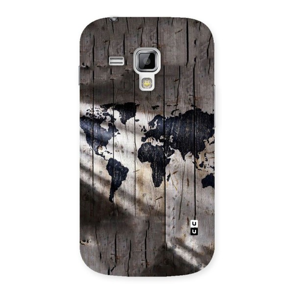 World Map Wood Design Back Case for Galaxy S Duos