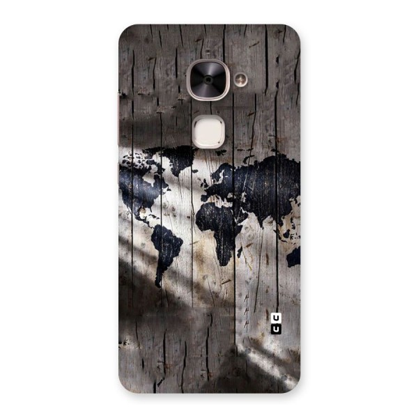 World Map Wood Design Back Case for Le 2