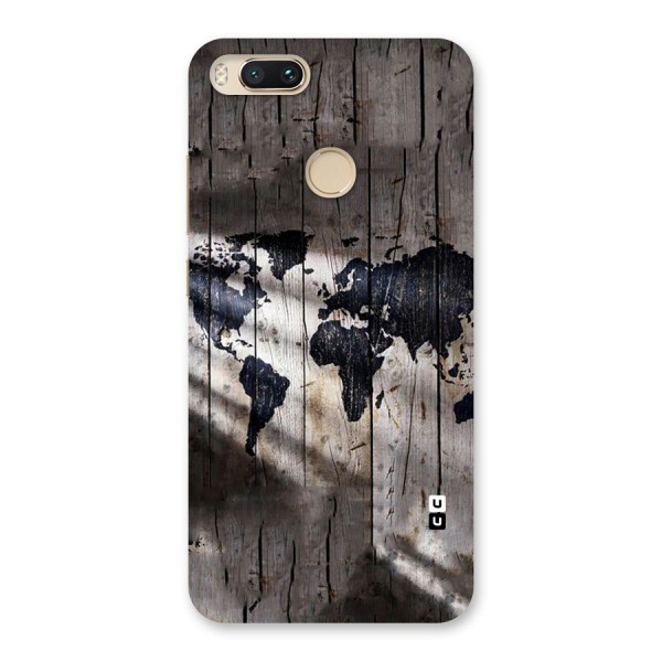 World Map Wood Design Back Case for Mi A1