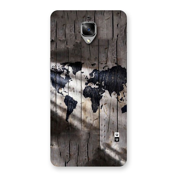 World Map Wood Design Back Case for OnePlus 3
