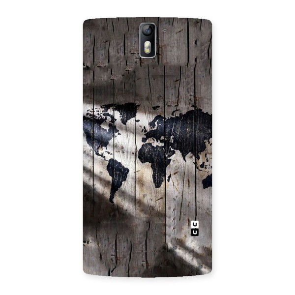World Map Wood Design Back Case for One Plus One