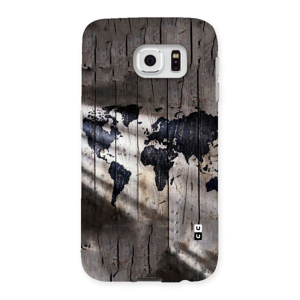 World Map Wood Design Back Case for Samsung Galaxy S6