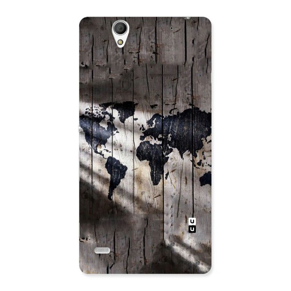 World Map Wood Design Back Case for Sony Xperia C4