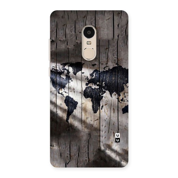 World Map Wood Design Back Case for Xiaomi Redmi Note 4