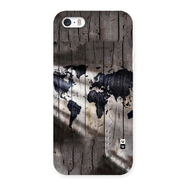 World Map Wood Design Back Case for iPhone 5 5S