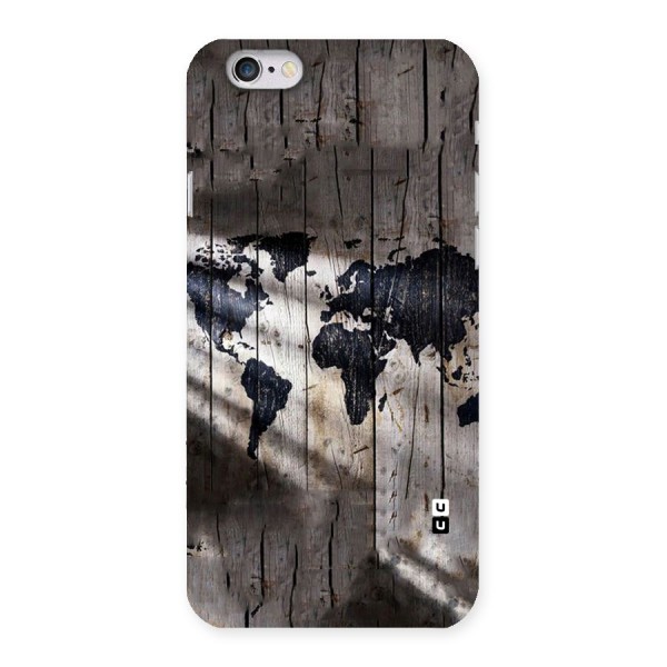 World Map Wood Design Back Case for iPhone 6 6S