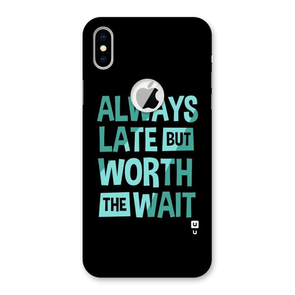 Worth the Wait Back Case for iPhone XS Logo Cut