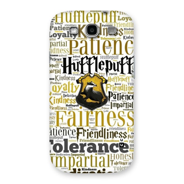 Yellow Fairness Back Case for Galaxy S3