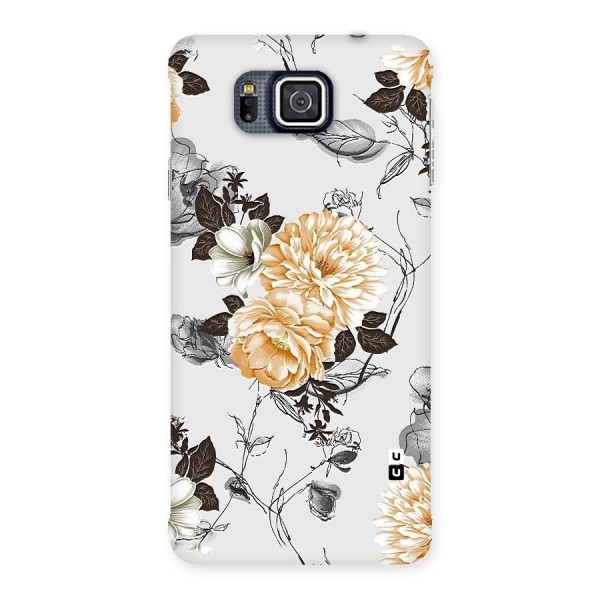 Yellow Floral Back Case for Galaxy Alpha