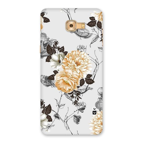 Yellow Floral Back Case for Galaxy C9 Pro