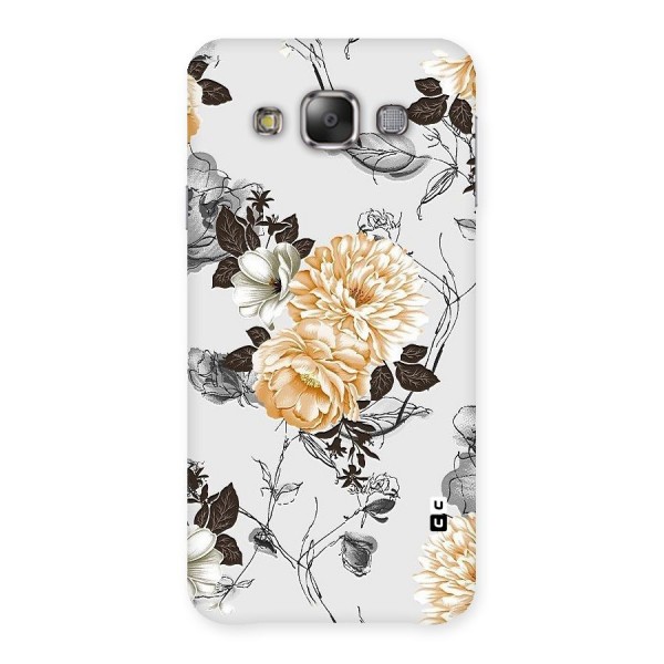 Yellow Floral Back Case for Galaxy E7