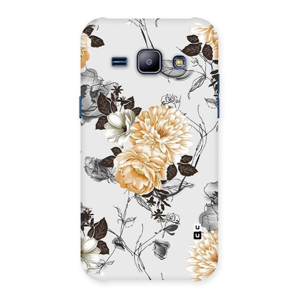 Yellow Floral Back Case for Galaxy J1