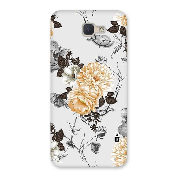 Yellow Floral Back Case for Galaxy J5 Prime