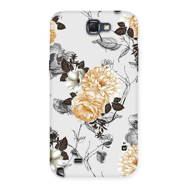 Yellow Floral Back Case for Galaxy Note 2