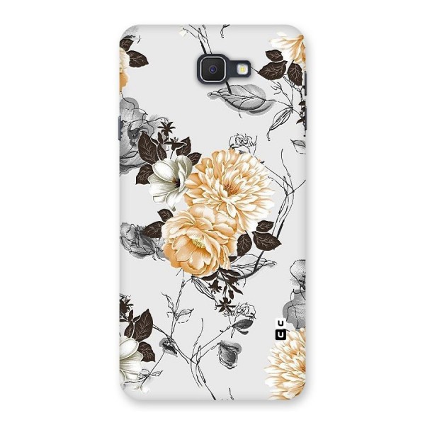 Yellow Floral Back Case for Galaxy On7 2016