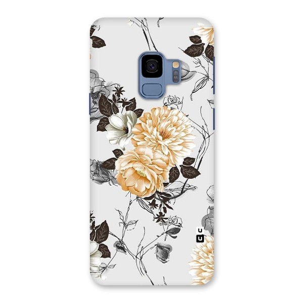 Yellow Floral Back Case for Galaxy S9