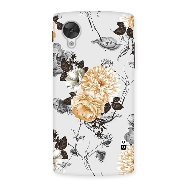 Yellow Floral Back Case for Google Nexsus 5
