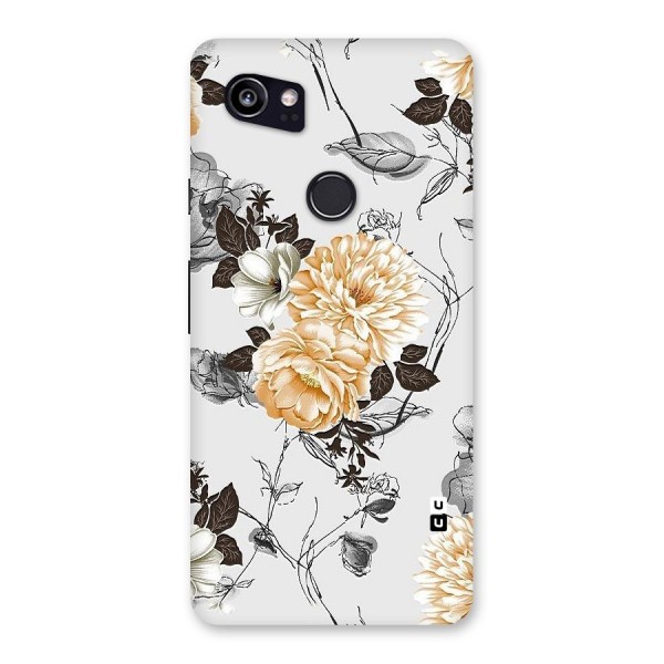 Yellow Floral Back Case for Google Pixel 2 XL