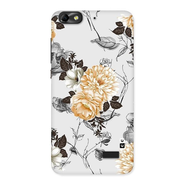 Yellow Floral Back Case for Honor 4C