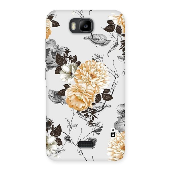 Yellow Floral Back Case for Honor Bee