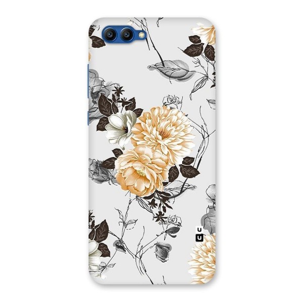 Yellow Floral Back Case for Honor View 10