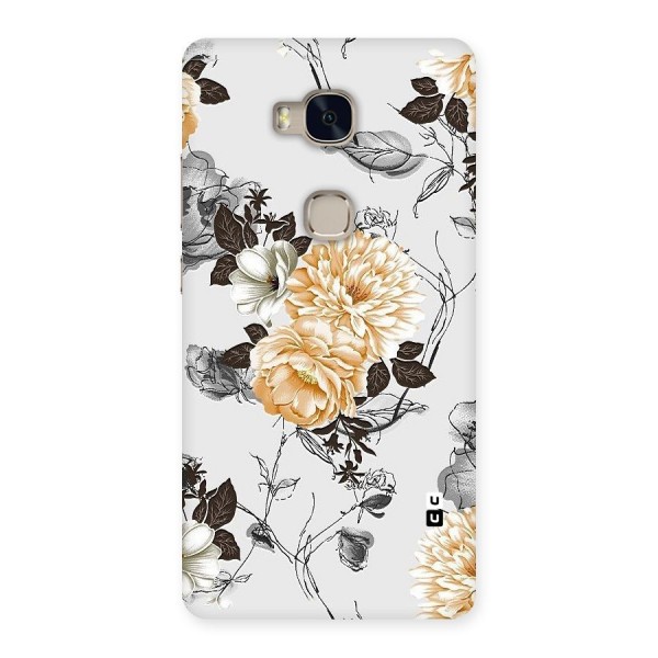 Yellow Floral Back Case for Huawei Honor 5X