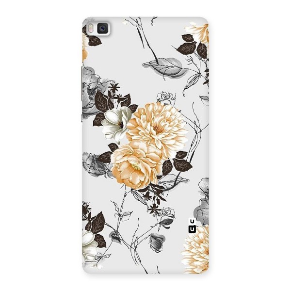 Yellow Floral Back Case for Huawei P8