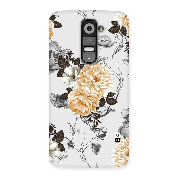 Yellow Floral Back Case for LG G2