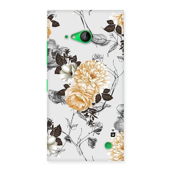Yellow Floral Back Case for Lumia 730