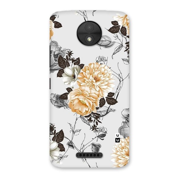 Yellow Floral Back Case for Moto C