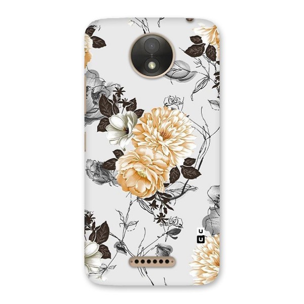 Yellow Floral Back Case for Moto C Plus