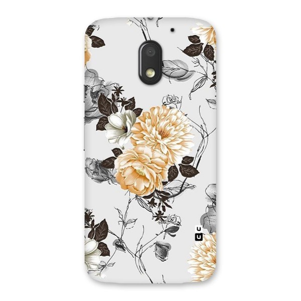 Yellow Floral Back Case for Moto E3 Power